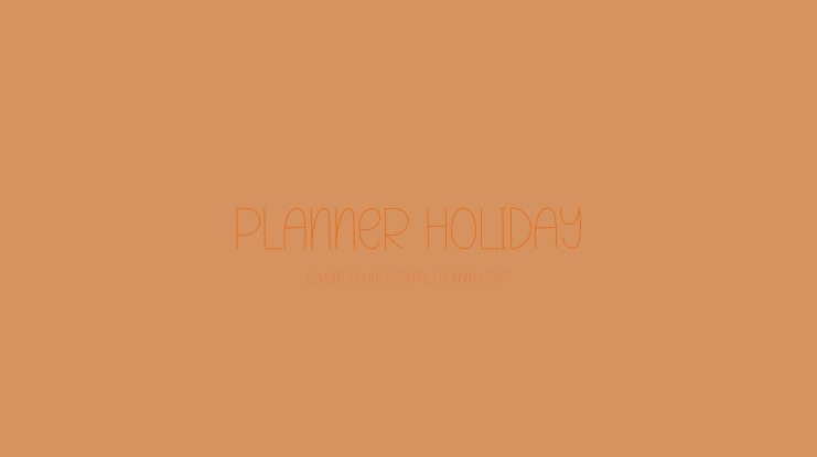 Planner Holiday Font