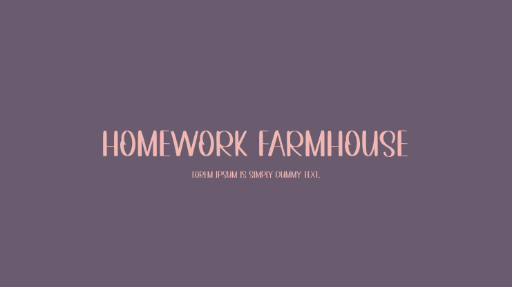Homework Farmhouse Font