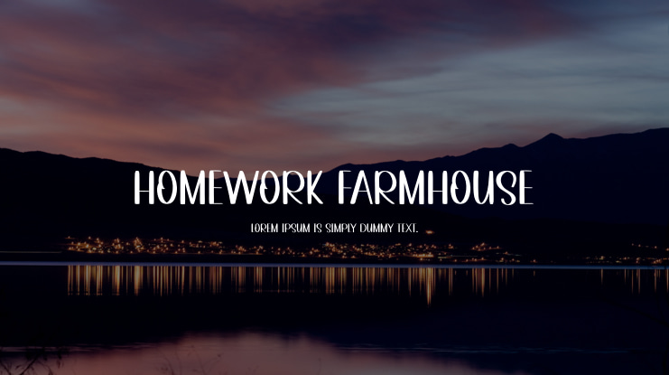 Homework Farmhouse Font
