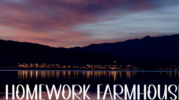 Homework Farmhouse Font
