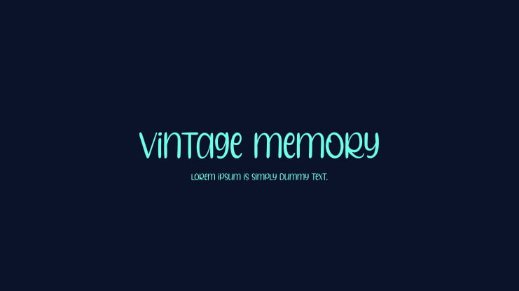 Vintage Memory Font