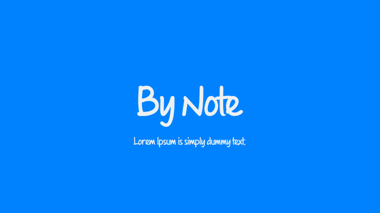 By Note Font