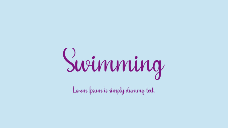 Swimming Font