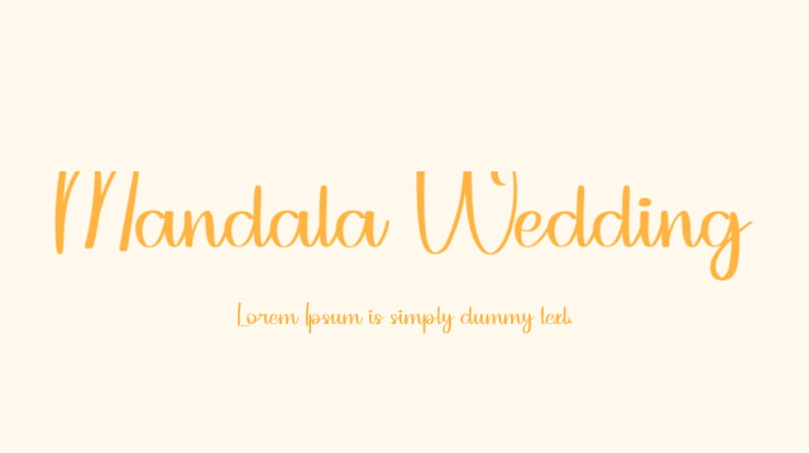 Mandala Wedding Font