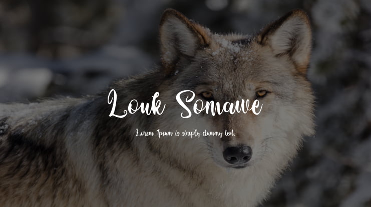 Louk Somawe Font