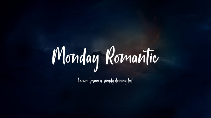 Monday Romantic Font