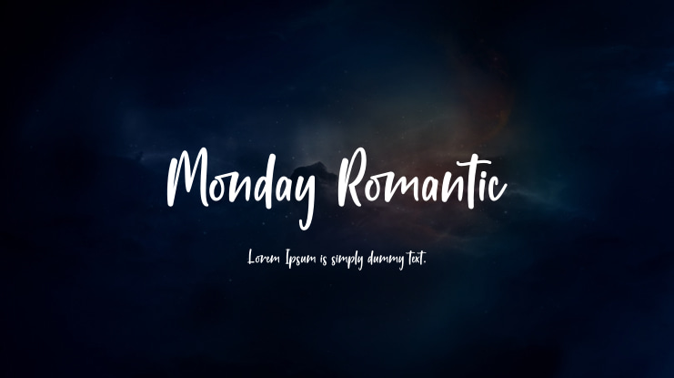 Monday Romantic Font