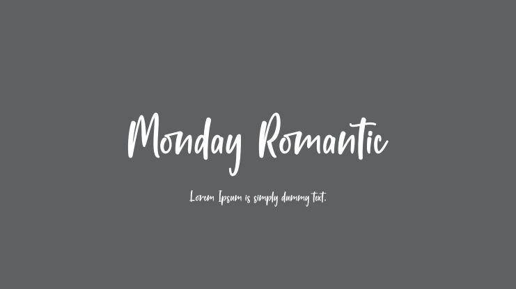 Monday Romantic Font