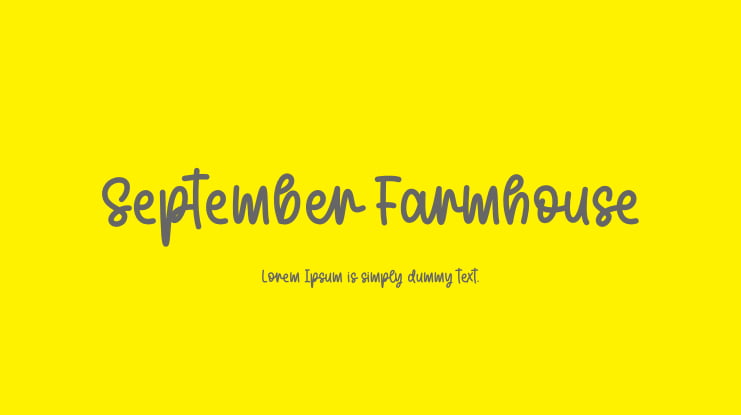 September Farmhouse Font