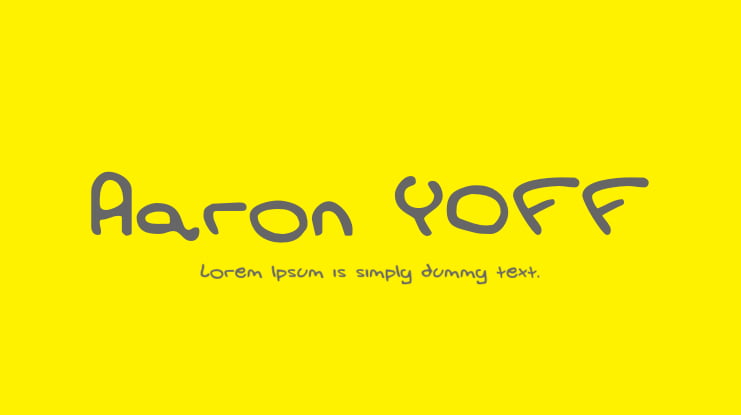 Aaron YOFF Font