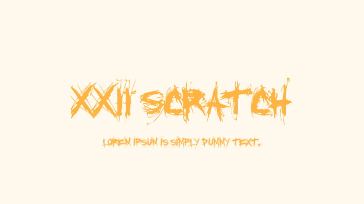 XXII Scratch Font