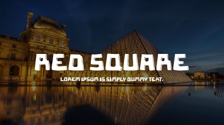 Red Square Font
