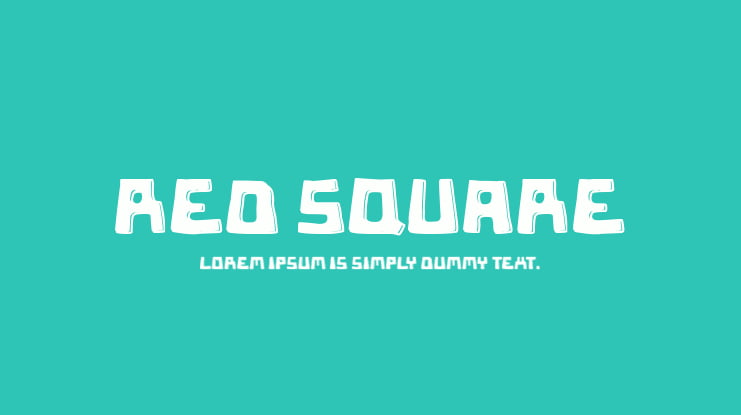 Red Square Font