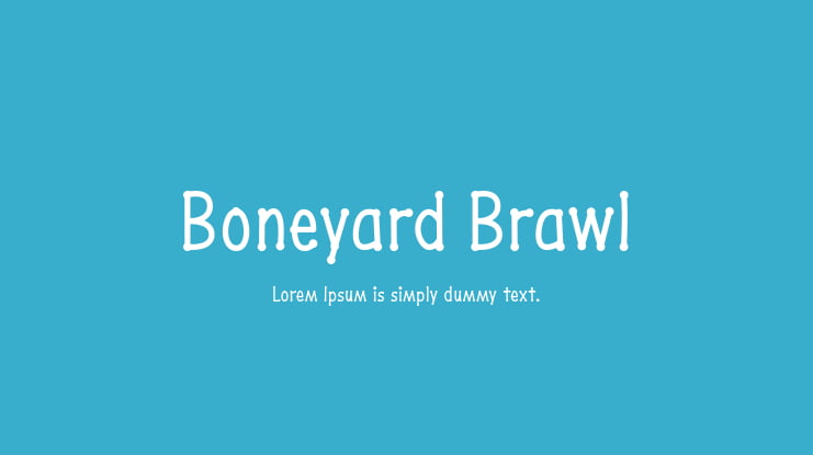 Boneyard Brawl Font