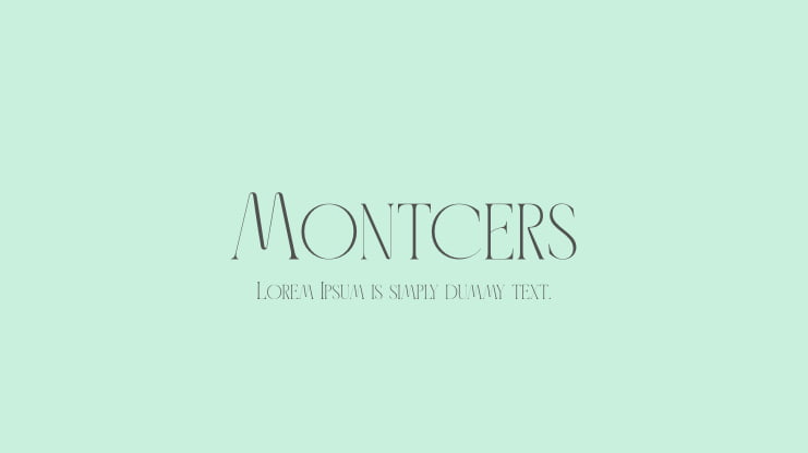 Montcers Font