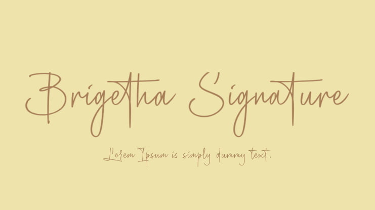Brigetha Signature Font