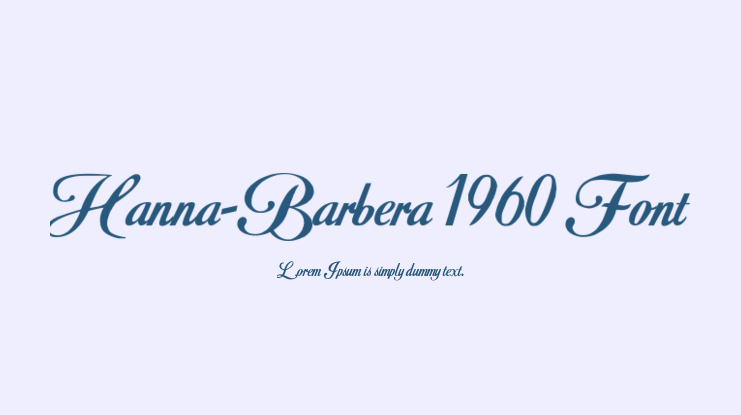 Hanna-Barbera 1960 Font