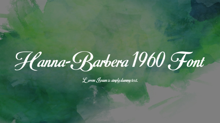 Hanna-Barbera 1960 Font