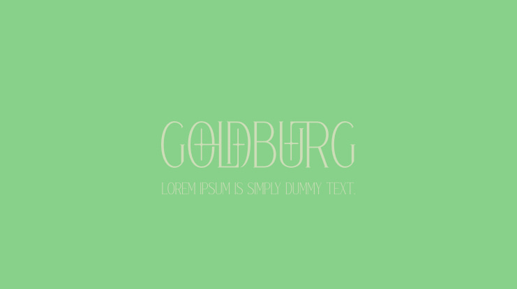 GOLDBURG Font