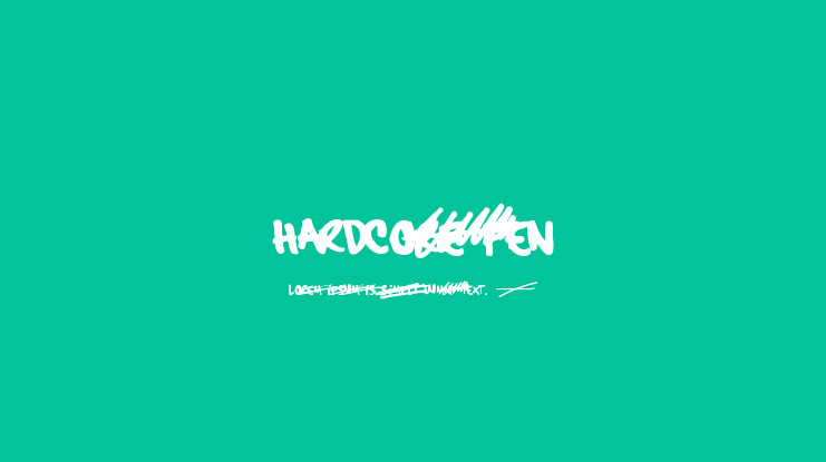 Hardcore Pen Font Family