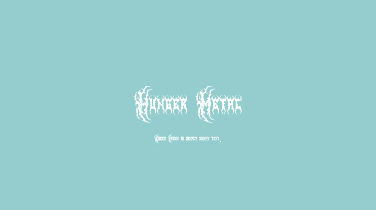 Hunger Metal Font