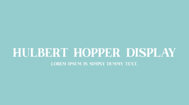 Hulbert Hopper Display Font Family
