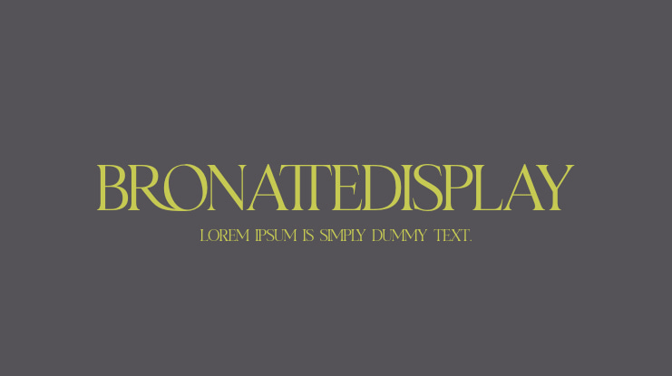 BronatteDisplay Font Family