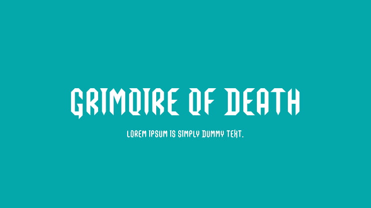 Grimoire Of Death Font Family