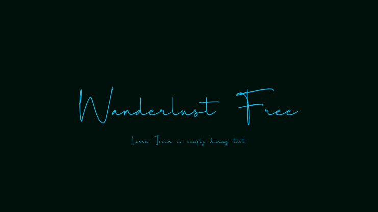 Wanderlust Free Font