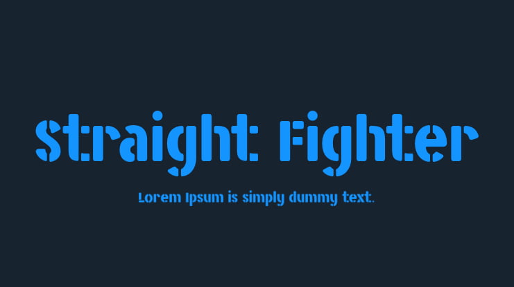 Straight Fighter Font