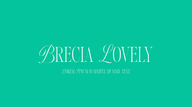 Brecia Lovely Font