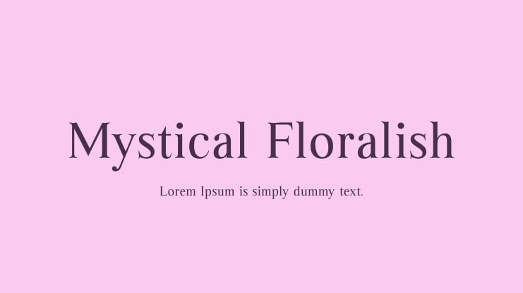 Mystical Floralish Font