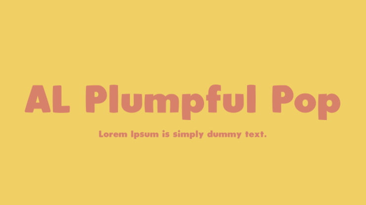 AL Plumpful Pop Font Family