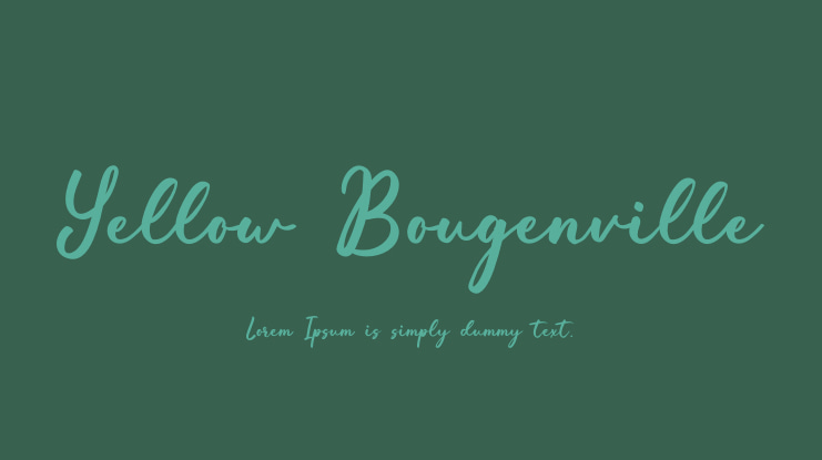 Yellow Bougenville Font