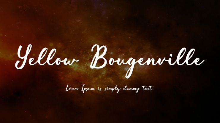 Yellow Bougenville Font
