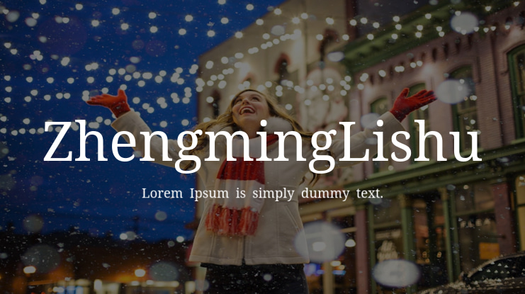 ZhengmingLishu Font