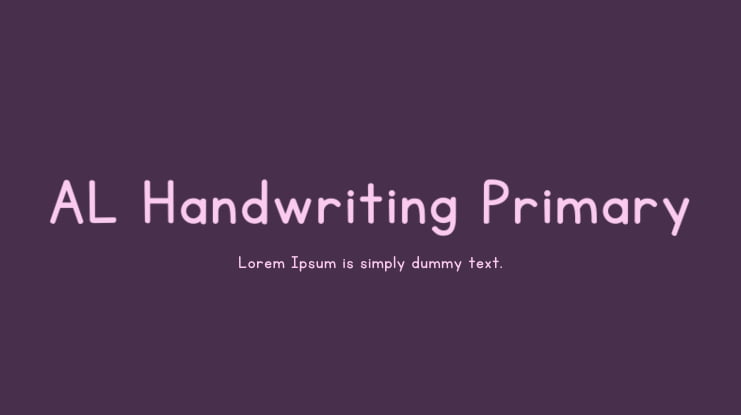 AL Handwriting Primary Font Family