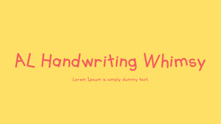 AL Handwriting Whimsy Font