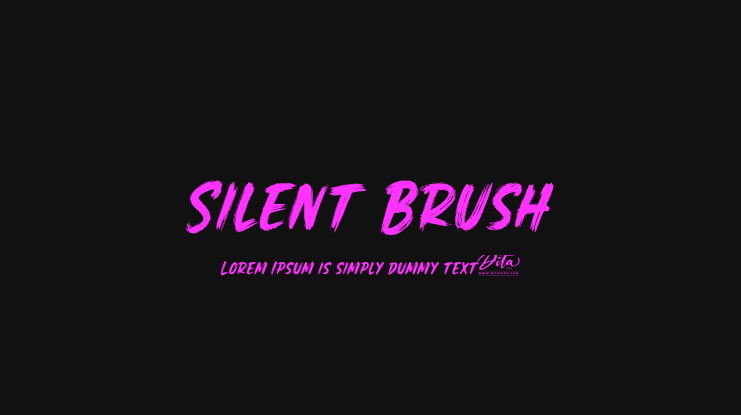 Silent Brush Font