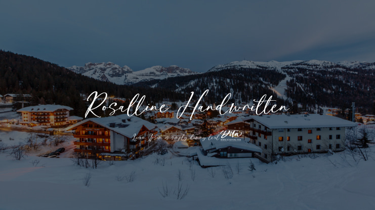 Rosalline Handwritten Font