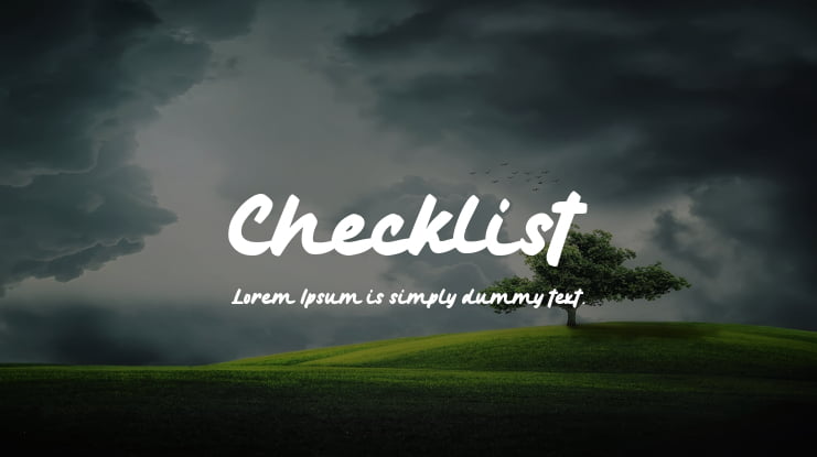 Checklist Font