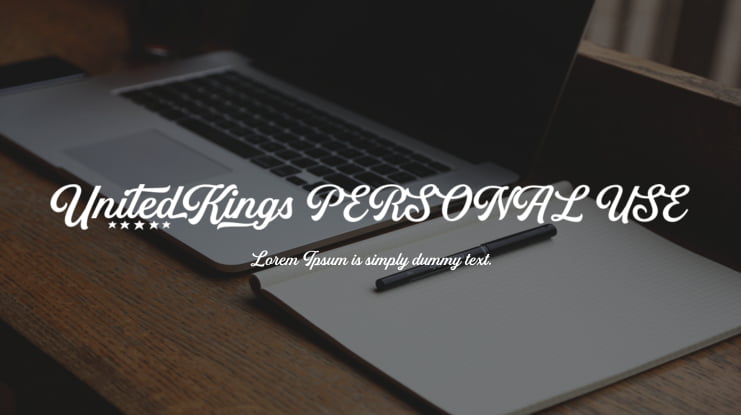United Kings PERSONAL USE Font