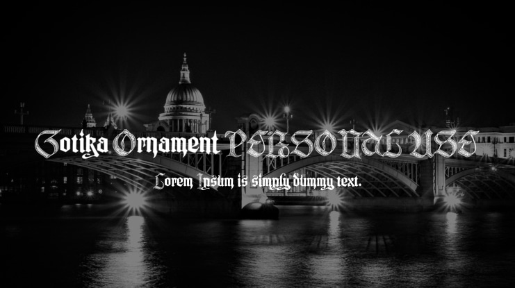 Gotika Ornament PERSONAL USE Font