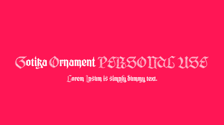 Gotika Ornament PERSONAL USE Font