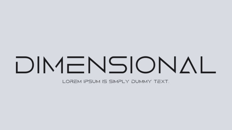 Dimensional Font Family