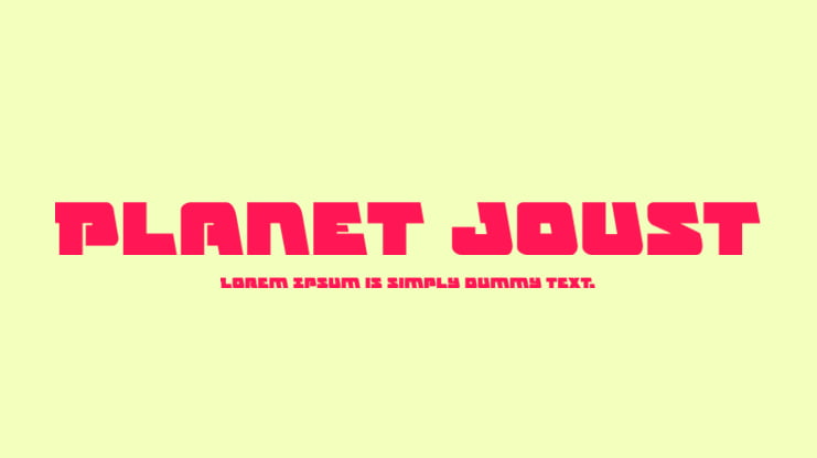 Planet Joust Font Family