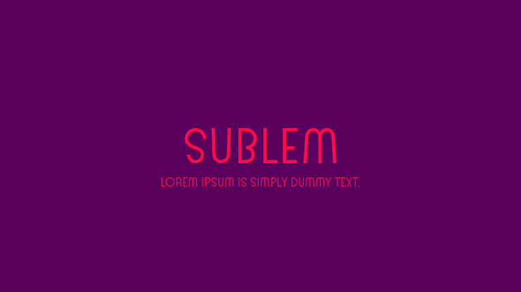 Sublem Font