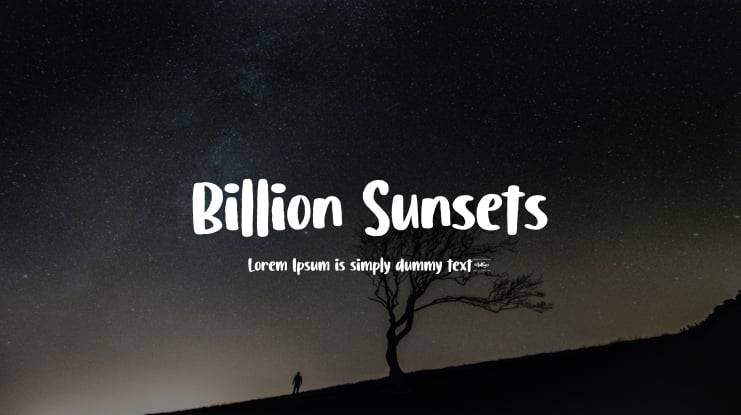 Billion Sunsets Font