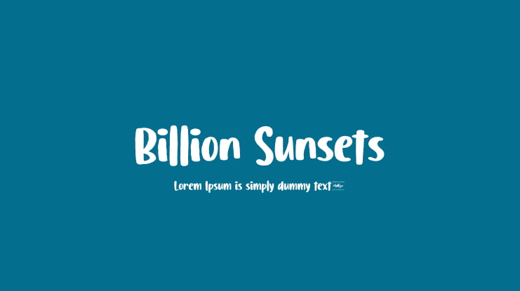 Billion Sunsets Font