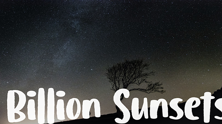 Billion Sunsets Font